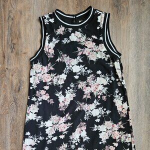 Lily Star Dress Small Black Floral Star Mesh Inset Sleeveless Boho Summer Mini
